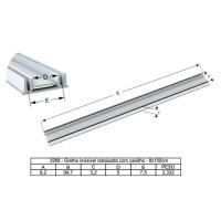 Grelha Invisível Oculta Rebaixada Com Caixilho Cinza 100x8cm - 3