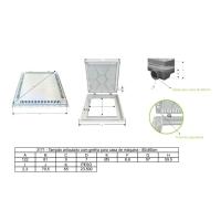 Tampa Casa Máquina Piscina Lisa Articulada Grelha 80x80cm B1 - 3