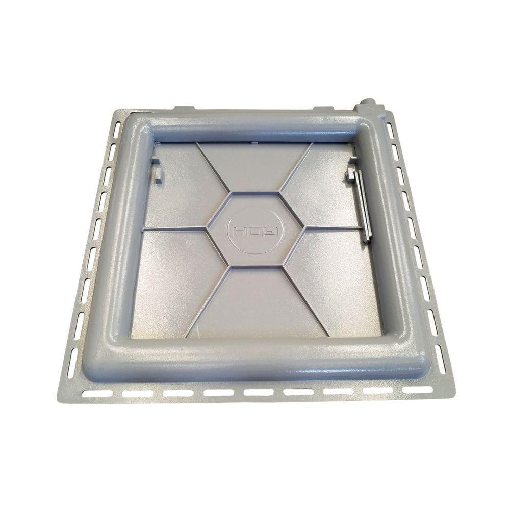 Tampa Casa Máquina Piscina Lisa Articulada Grelha 80x80cm C - 5