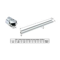 Grelha Invisível Oculta Rebaixada Caixa Coleta Bege 100x8cm