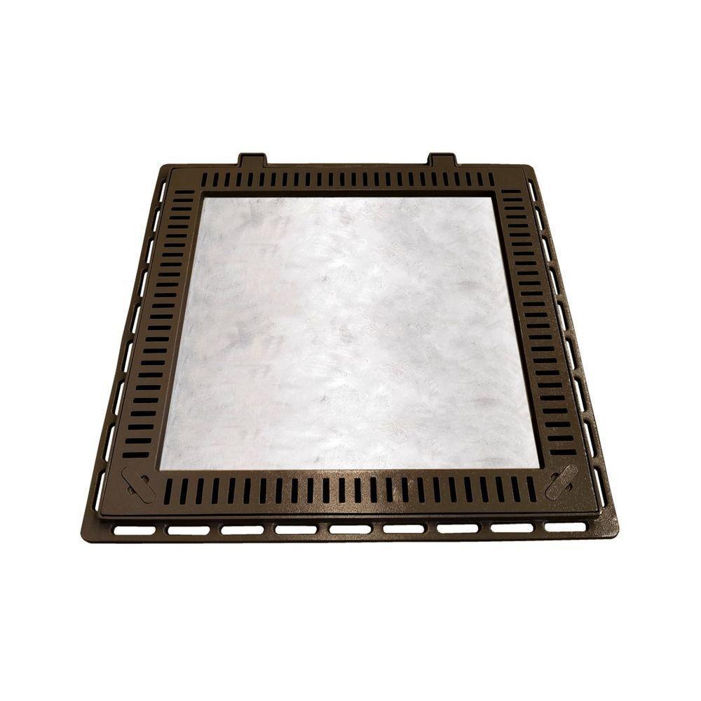 Tampa Casa Máquina Piscina Rebaixada Art Grelha 80x80cm M - 1