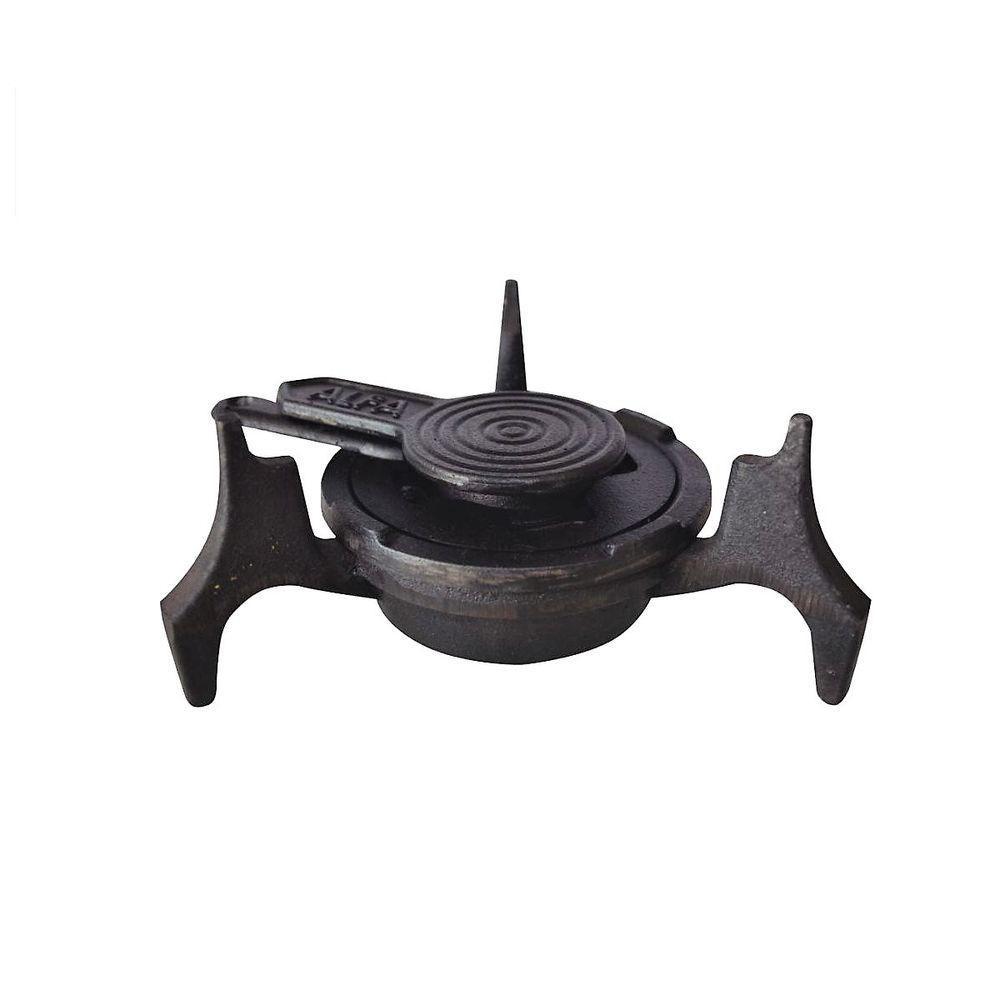 Fogareiro Espiriteira Ferro À Álcool Com Tampa Alfa 20X9Cm. - 1