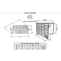 Frente Protetora Hidrômetro Articulada Porta Cadeado 60x40cm - 2