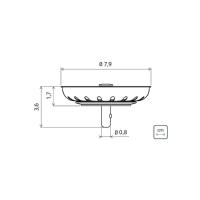 Tampa De Ralo De Pia Para Válvula Tramontina New Luxo 4 1-2 Inox - 5