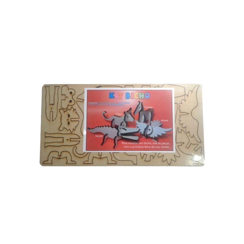 Quebra Cabeça 3d Animais Kit Bicho 19 Peças - Brinquedista - 1