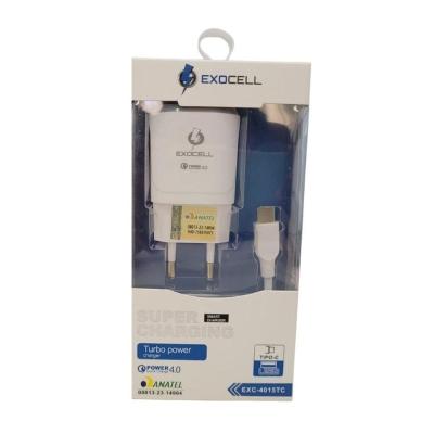 Carregador Celular Cabo Tipo C 4a V9 Turbo Power - Exocell