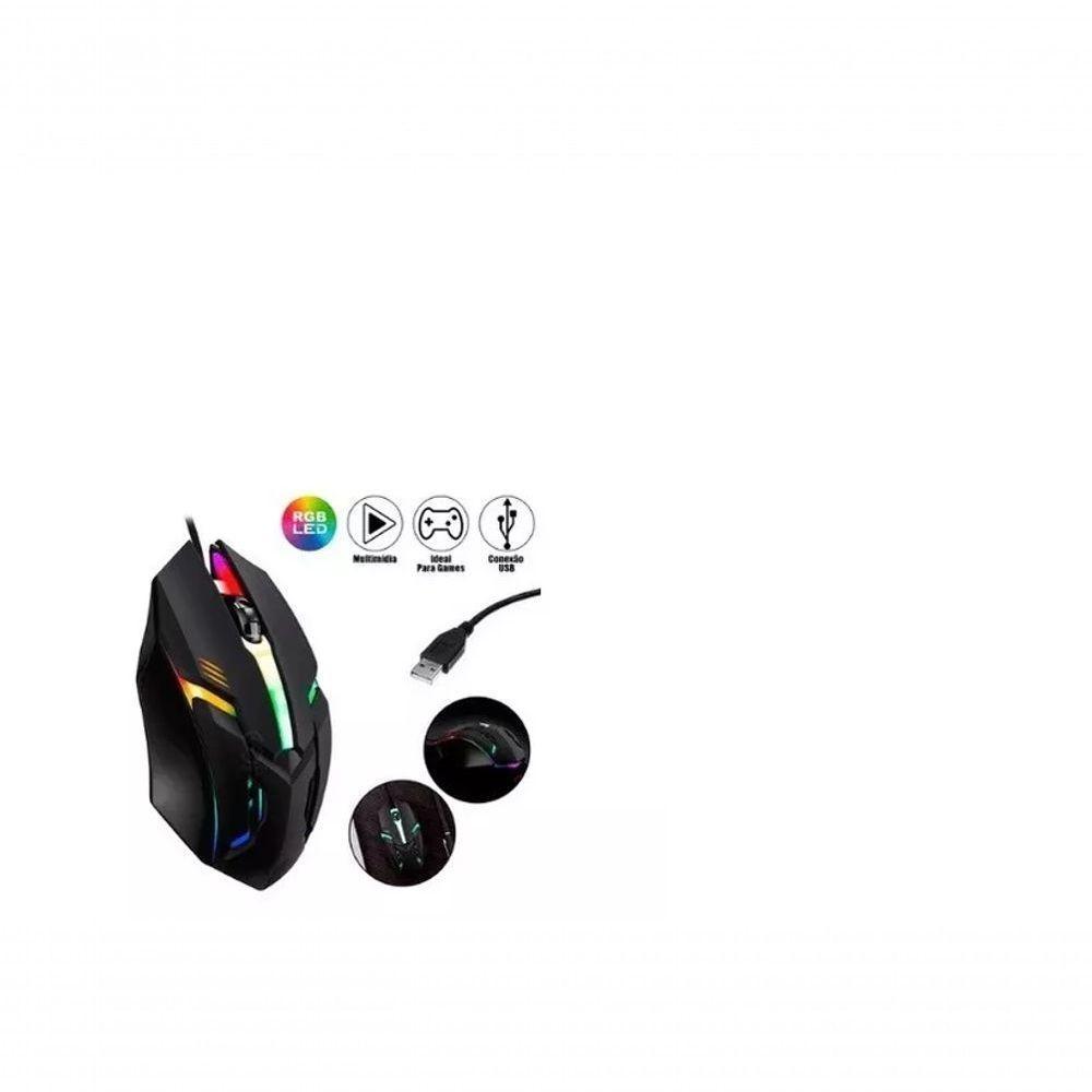 Mouse Gamer Com Fio Rgb Jogos Computador 1200 Dpi Sb-s06 - 4