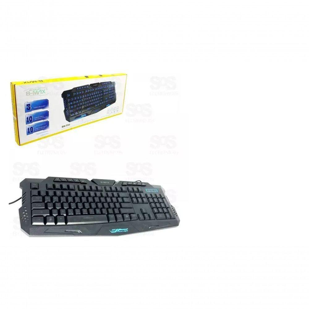 Teclado Gamer Com Fio B-max Rgb Para Jogos - 3