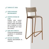 Banqueta Alta Cozinha Balcão 1747 Carraro Areia Rose