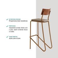 Banqueta Alta Cozinha Balcão 1747 Carraro Areia Rose - 5