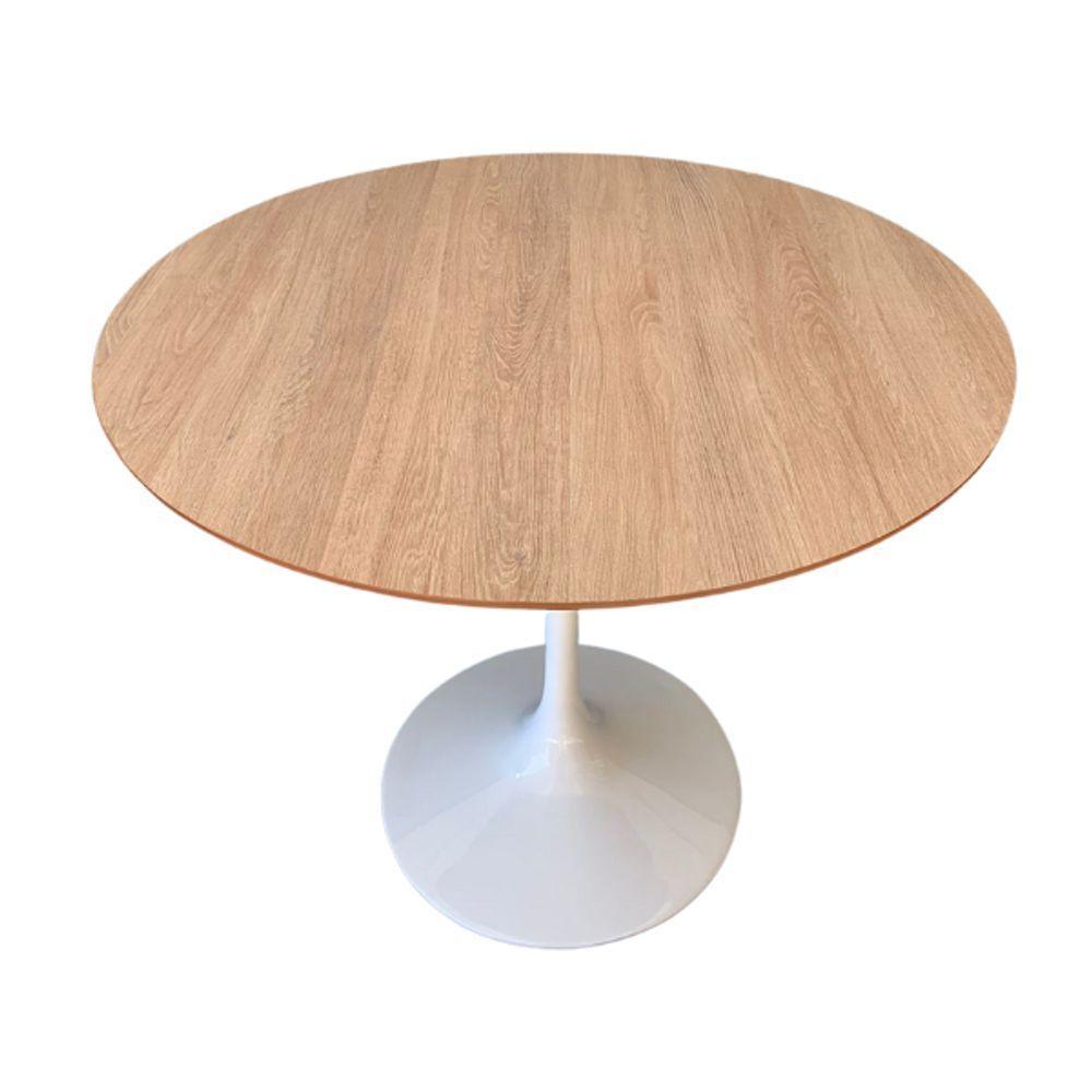 Mesa De Jantar Tulipa Saarinen Redonda 130cm Base Branca Tampo Jade - 3