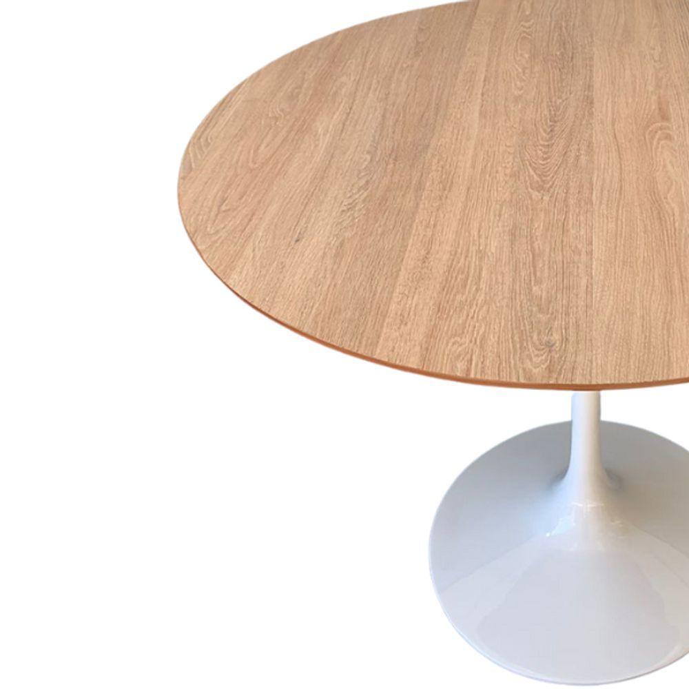 Mesa De Jantar Tulipa Saarinen Redonda 140cm Base Branca Tampo Jade - 3