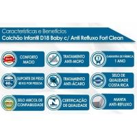 Colchão do Bebê D18 Baby Rampa Anti-Refluxo Berço - 60x130x10 - Polar - 3