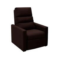 Poltrona Do Papai Reclinável Ravena Material Sintético Marrom Speciale Home Marrom - 1