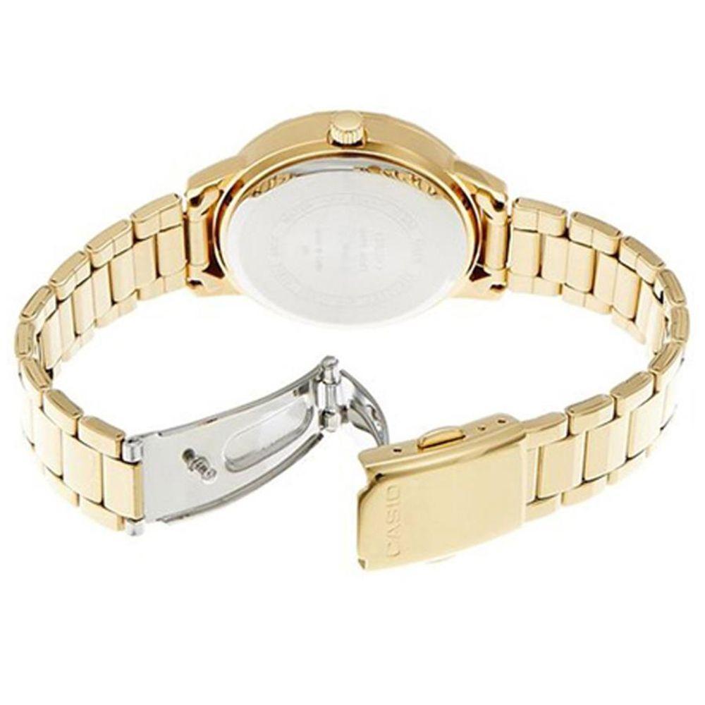 Relógio Casio Feminino Ref: Ltp-v001g-9budf Clássico Dourado - 2