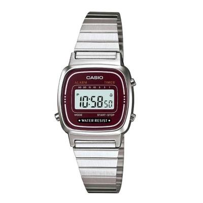 Relógio Casio Feminino Ref: La670wa-4df Vintage Prateado