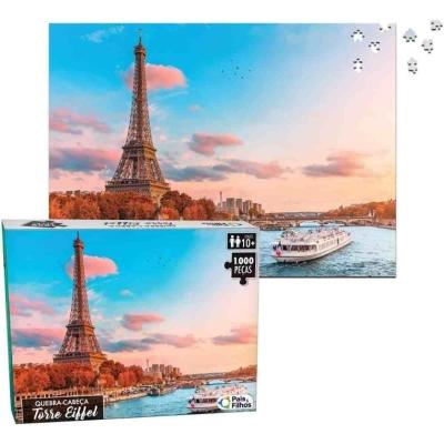 Quebra-cabeça - 1000 Peças - Torre Eiffel - Pais E Filhos