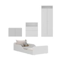 Quarto Infantil Completo C/ Minicama E Mesa Cabeceira Multimóveis Mp4204 Branco Branco - 2