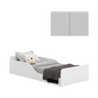 Minicama Montessoriana Para Colchão 70 X 150cm Com Mesa De Cabeceira Multimóveis Mp4172 Branca - 4