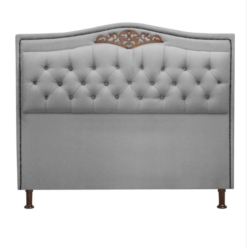 Cabeceira Estofada Holanda 1,95 King Size Linho Speciale Home Grafite - 3