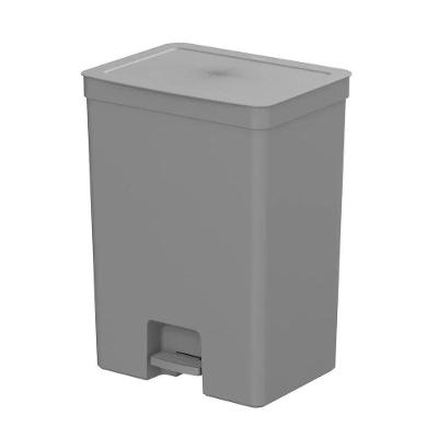 Lixeira com Pedal Trium 50L Plástico Abertura com o Pé Chumbo Ou