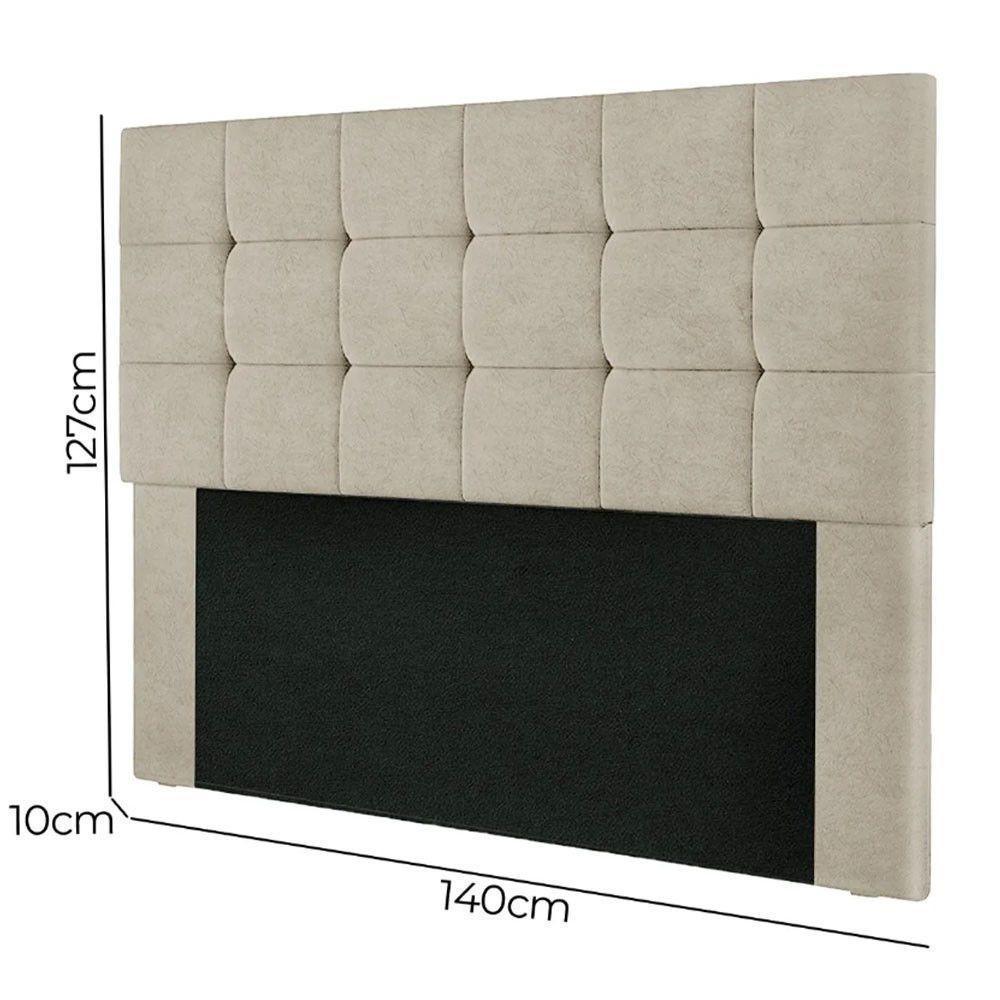 Cabeceira Cama Box Casal 1,40 Estofada Julia Suede Speciale Home Bege - 3