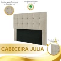 Cabeceira Cama Box Casal 1,40 Estofada Julia Suede Speciale Home Bege