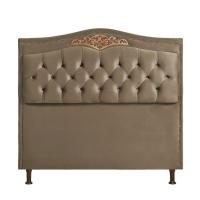 Cabeceira Holanda 195cm King Size Estofada Veludo Speciale Home Marrom Castor - 1