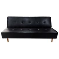 Sofá Cama Silver 3 Lugares Reclinável 1,92 Material Sintético Facto Preto Speciale Home Preto - 5