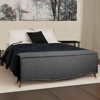 Conjunto Cabeceira E Calçadeira Holanda 90cm Linho Speciale Home Trovão - 2