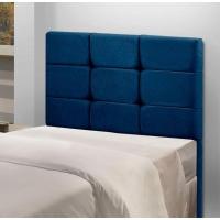 Cabeceira Estofada Cama Box Solteiro 0.90 Julia Veludo Speciale Home Azul - 1