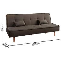 Sofá Cama Silver 3 Lugares Reclinável Suede Marrom 1,92 Speciale Home Marrom