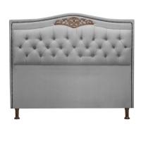 Cabeceira Estofada Holanda 1,60 Queen Linho Speciale Home Grafite
