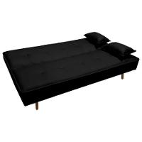 Sofá Cama Silver 3 Lugares Reclinável 1,92 Material Sintético Preto Speciale Home Preto - 5