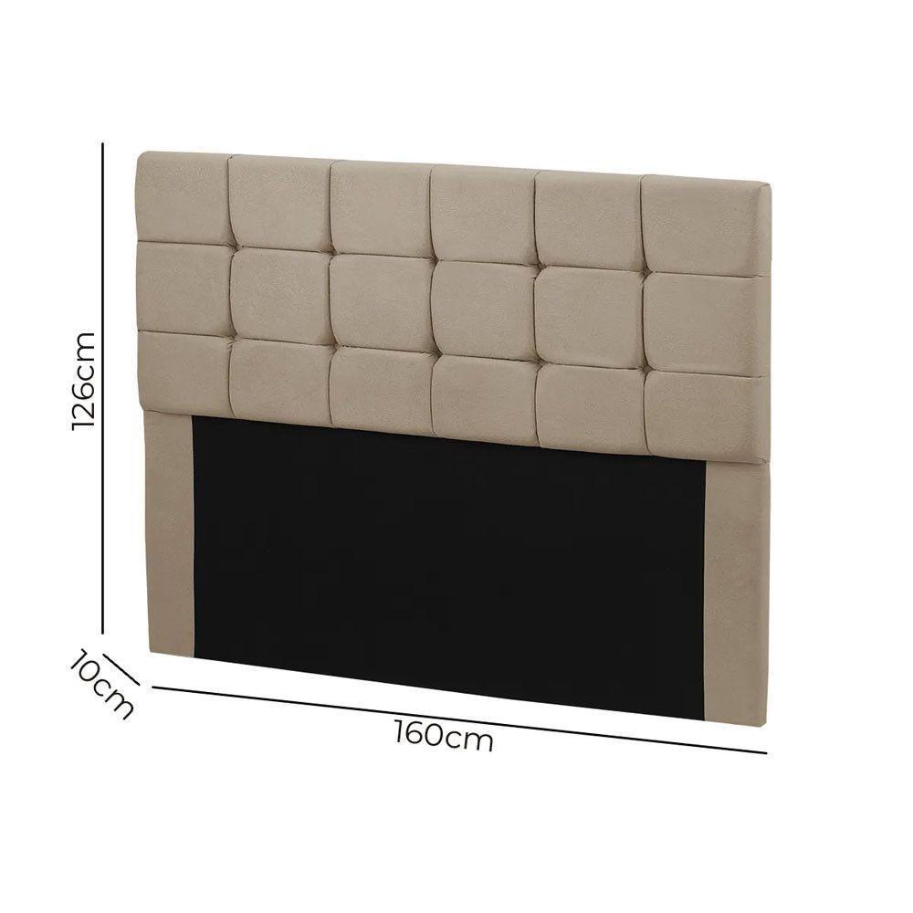 Cabeceira Cama Box Queen 1,60 Estofada Julia Sued Bege Speciale Home Bege - 2