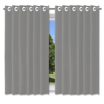 Cortina Blackout Pelicula C-ilhos Cinza 280x140