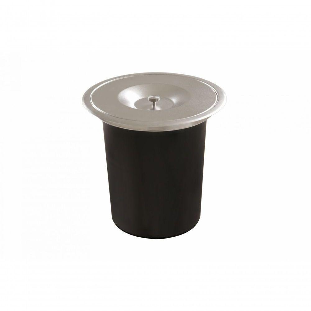 Lixeira De Embutir 5l Inox Acetinado Com Balde Plástico - Debacco - 4