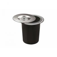 Lixeira De Embutir 5l Inox Acetinado Com Balde Plástico - Debacco - 2