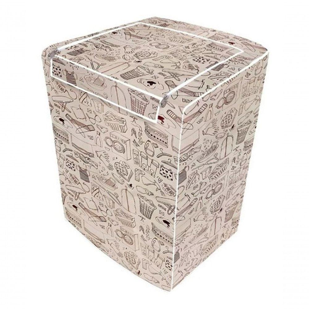 Capa De Maquina De Lavar Abertura Superior Bege Desenho M - 1