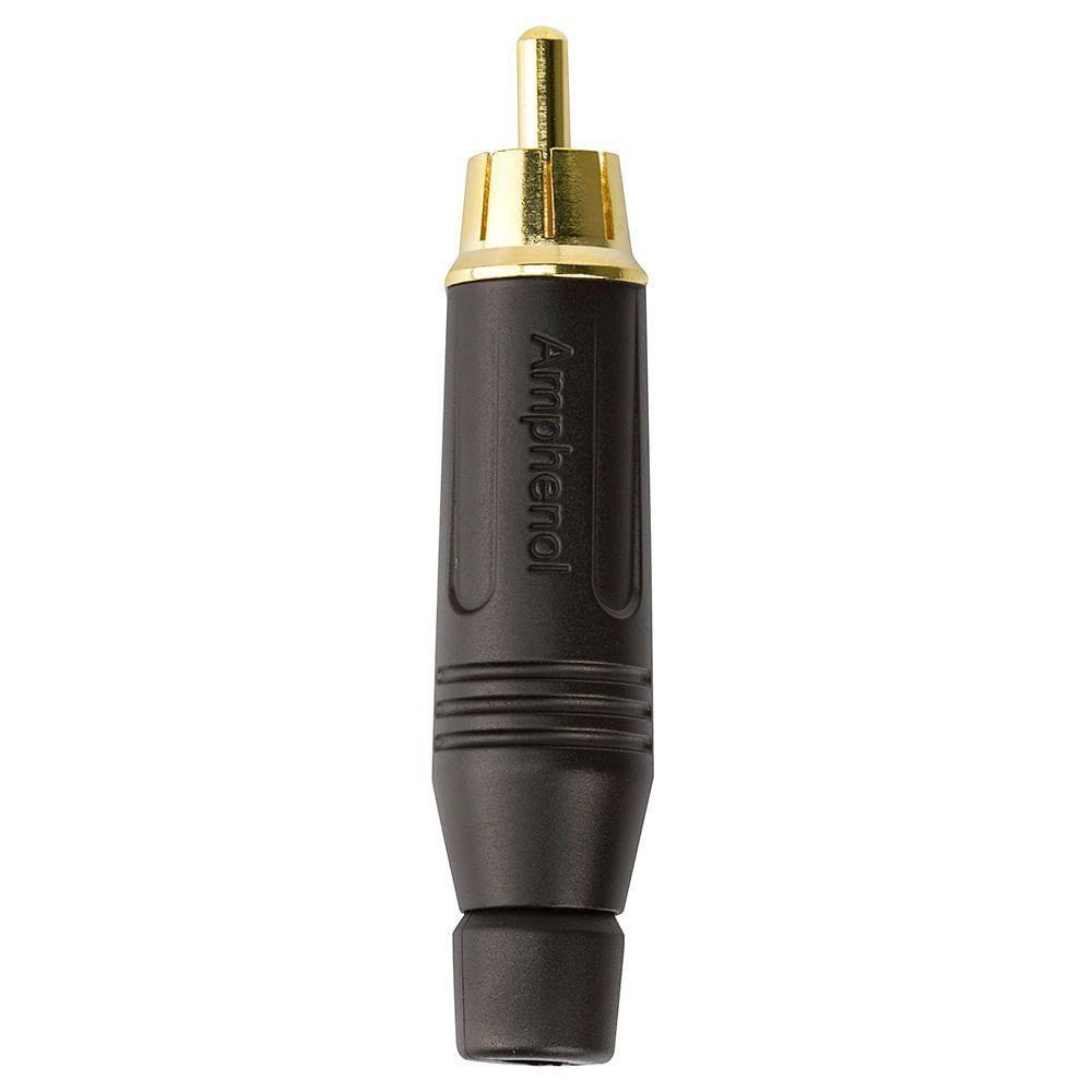 Plug Rca Macho Acpr-blk, Amphenol - Preto - 1