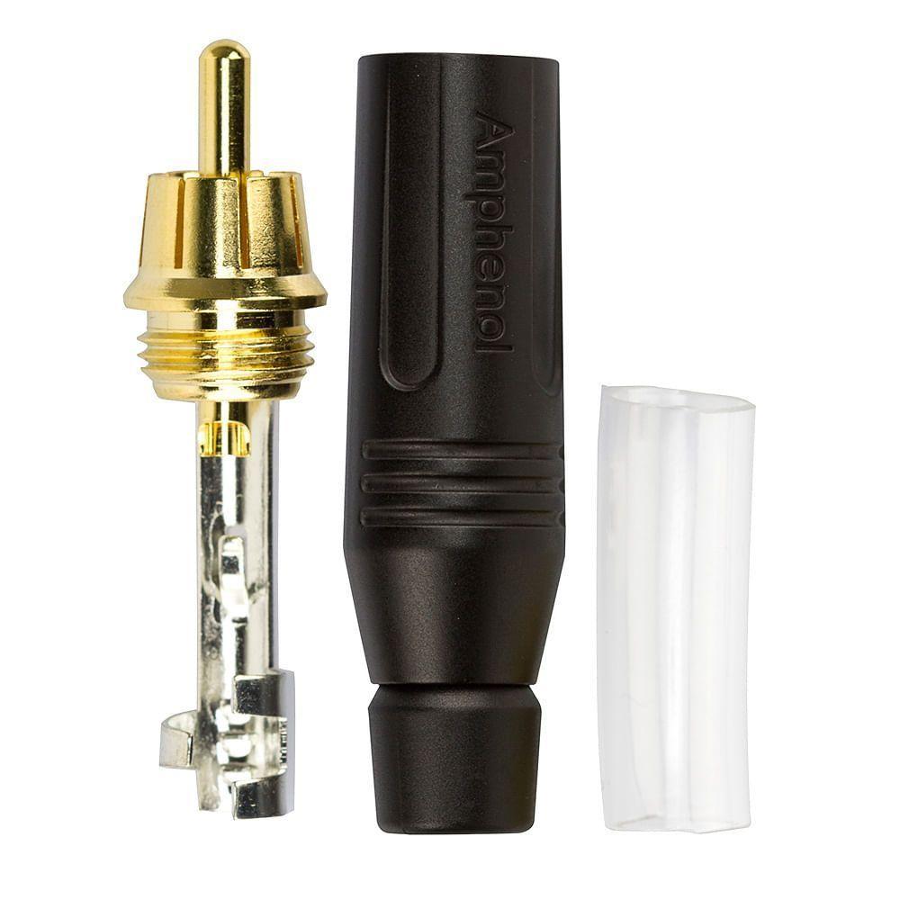 Plug Rca Macho Acpr-blk, Amphenol - Preto - 2