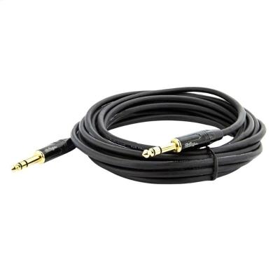 Cabo P10 Para P10 Estereo Profissional - Preto 1 Metro