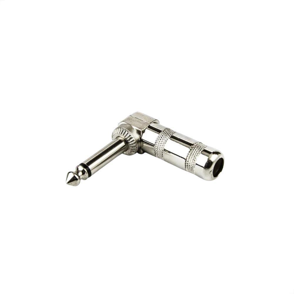 Plug Conector P10 90 Graus Mono - 1