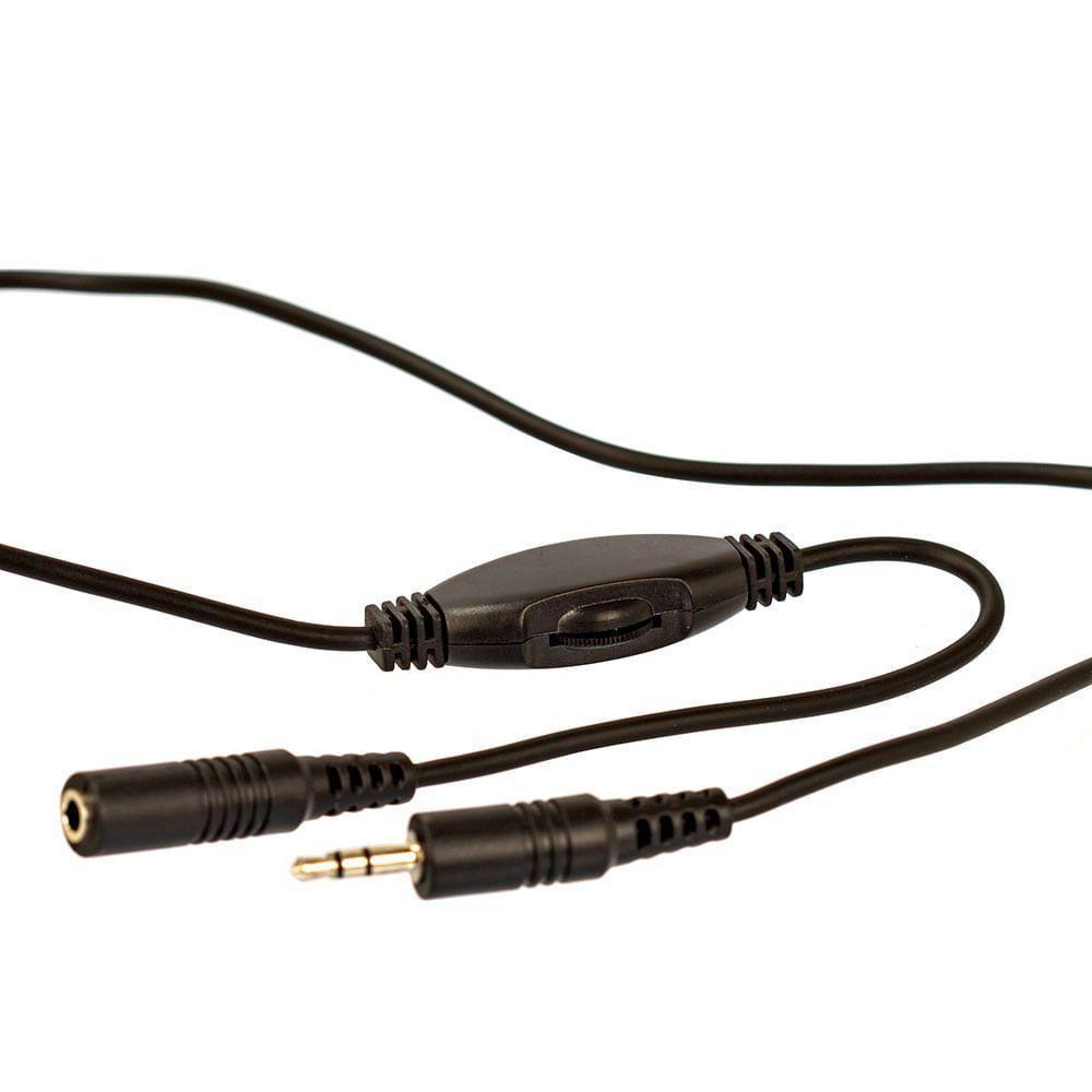 Cabo De Extensão Fone De Ouvido P2 Com Controle De Volume - 3