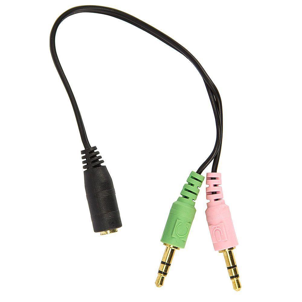 Cabo Headset Para Fone 2 P2 Macho Para 1 P2 - Fêmea - 2