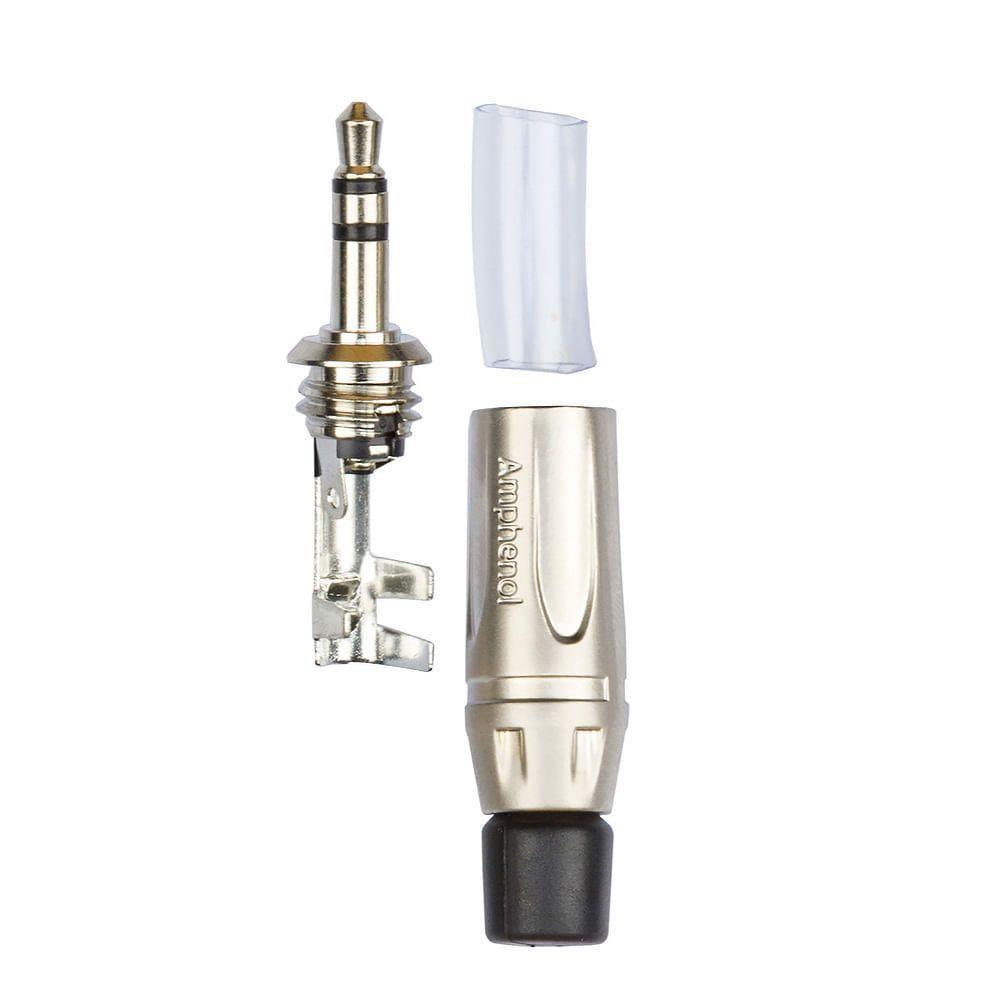 Plug P2 Estereo, Ks3p, 3.5mm Str, Metal - Amphenol - 3