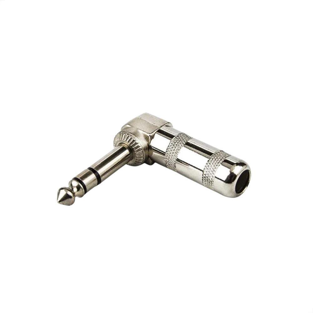 Plug Conector P10 90 Graus Estéreo - 5