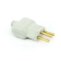 Plug Macho Elétrica Reto Tripolar 20a Novo Padrão - Branco - 1