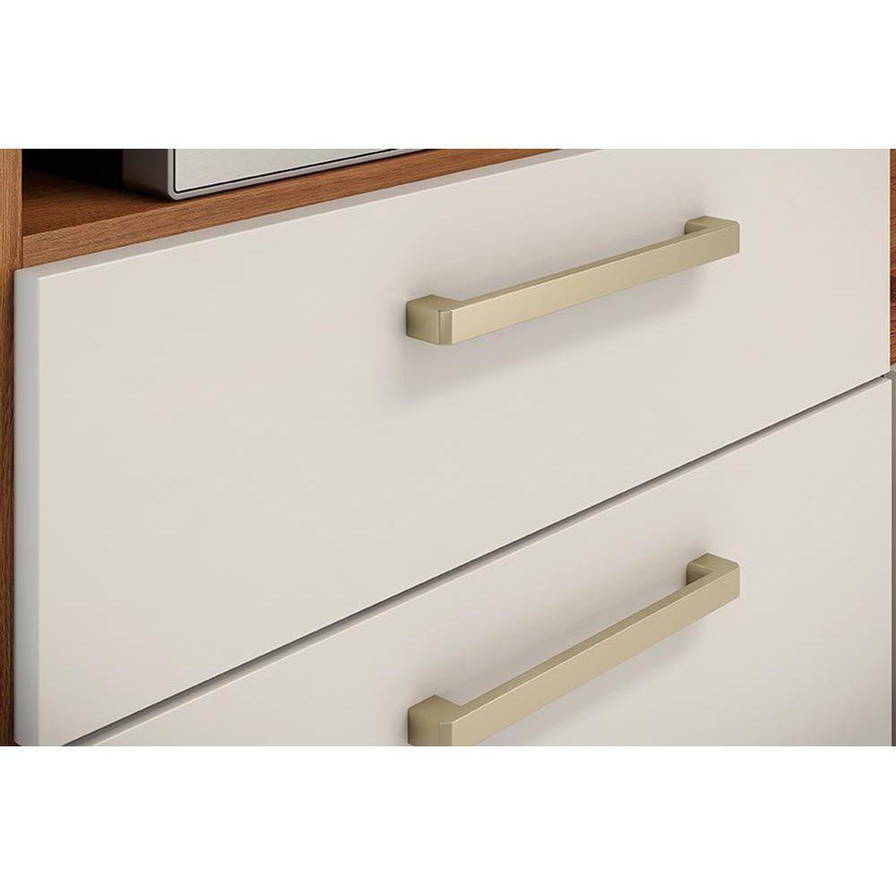 Balcão de Cozinha Dama 3 Portas e 1 Gaveta c/ Tampo 120cm Avena/Grafito - Demóbile - 7