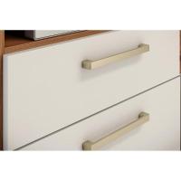 Balcão de Cozinha Dama 3 Portas e 1 Gaveta c/ Tampo 120cm Avena/Grafito - Demóbile - 7